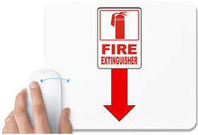 UDNAG White Mousepad 'Fire Extinguisher' for Computer / PC / Laptop [230 x 200 x 5mm]